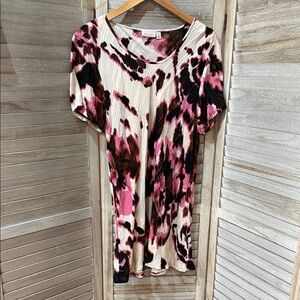 MASAI COPEN HAGEN Women's Pink, Black & white Short Sleeve blouse